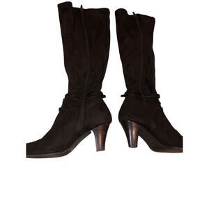 Karen Scott Cassidy Boots Knee Shoes Dark Brown Regular Calf Womens 9M